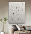 Skier on Snowy Mountain Wall Art Sport White Snow Skiing Room Decor by Knife 06